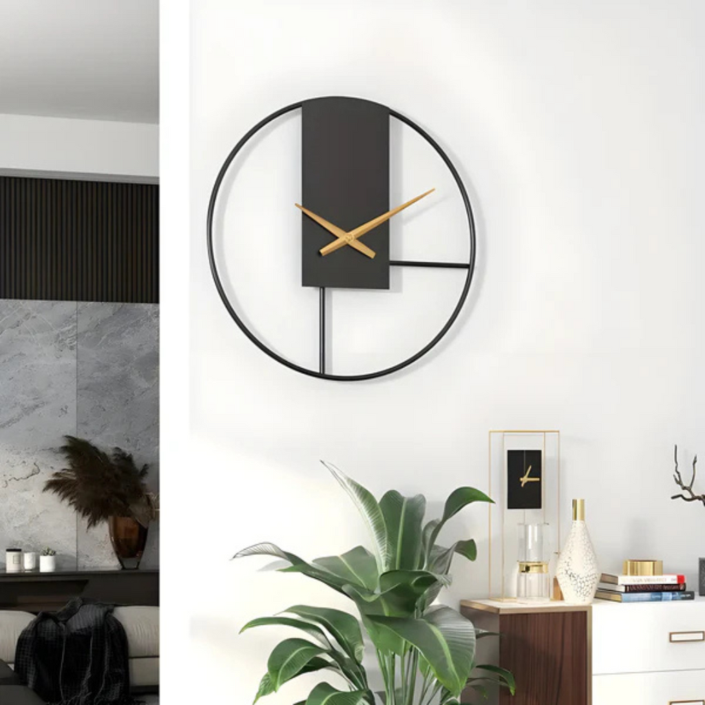 Ceas de perete mare, minimalist – design silențios pentru living - Lamylie