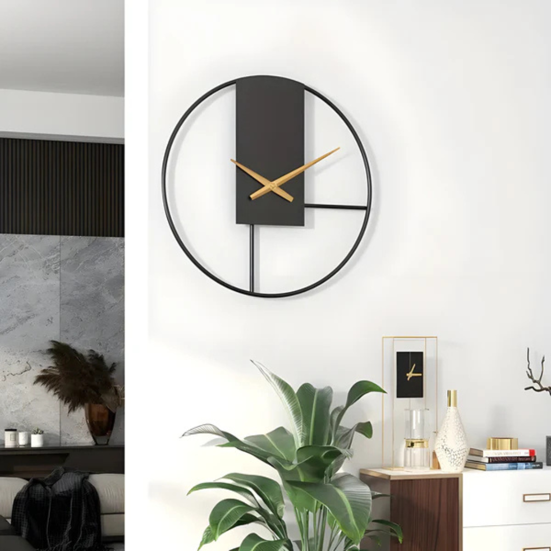 Ceas de perete mare, minimalist – design silențios pentru living - Lamylie