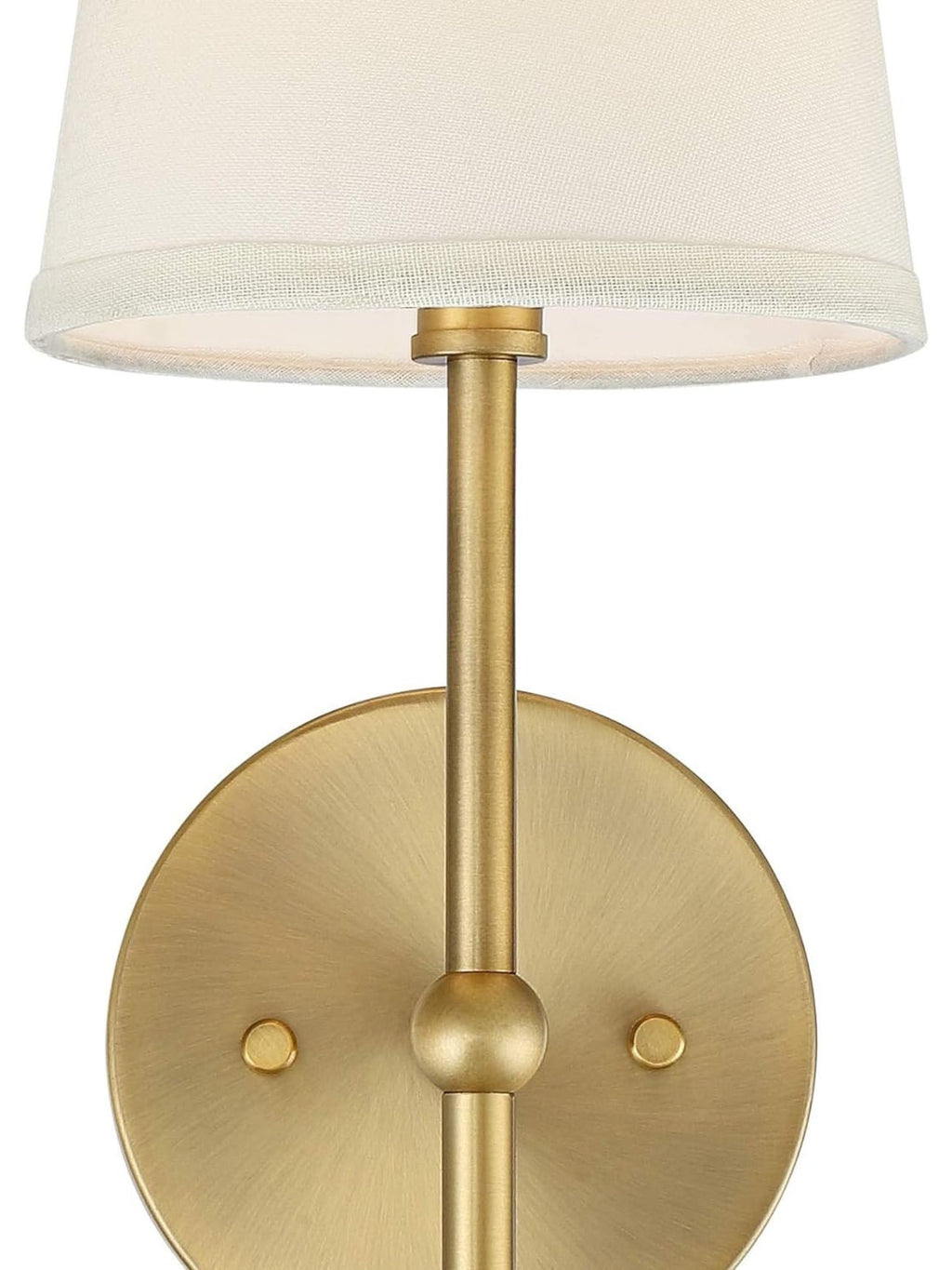 Rowan Wall Lamp Brass Fabric Shade Scandinavian Living Room Bedroom Lighting 15x53cm - Lamylie