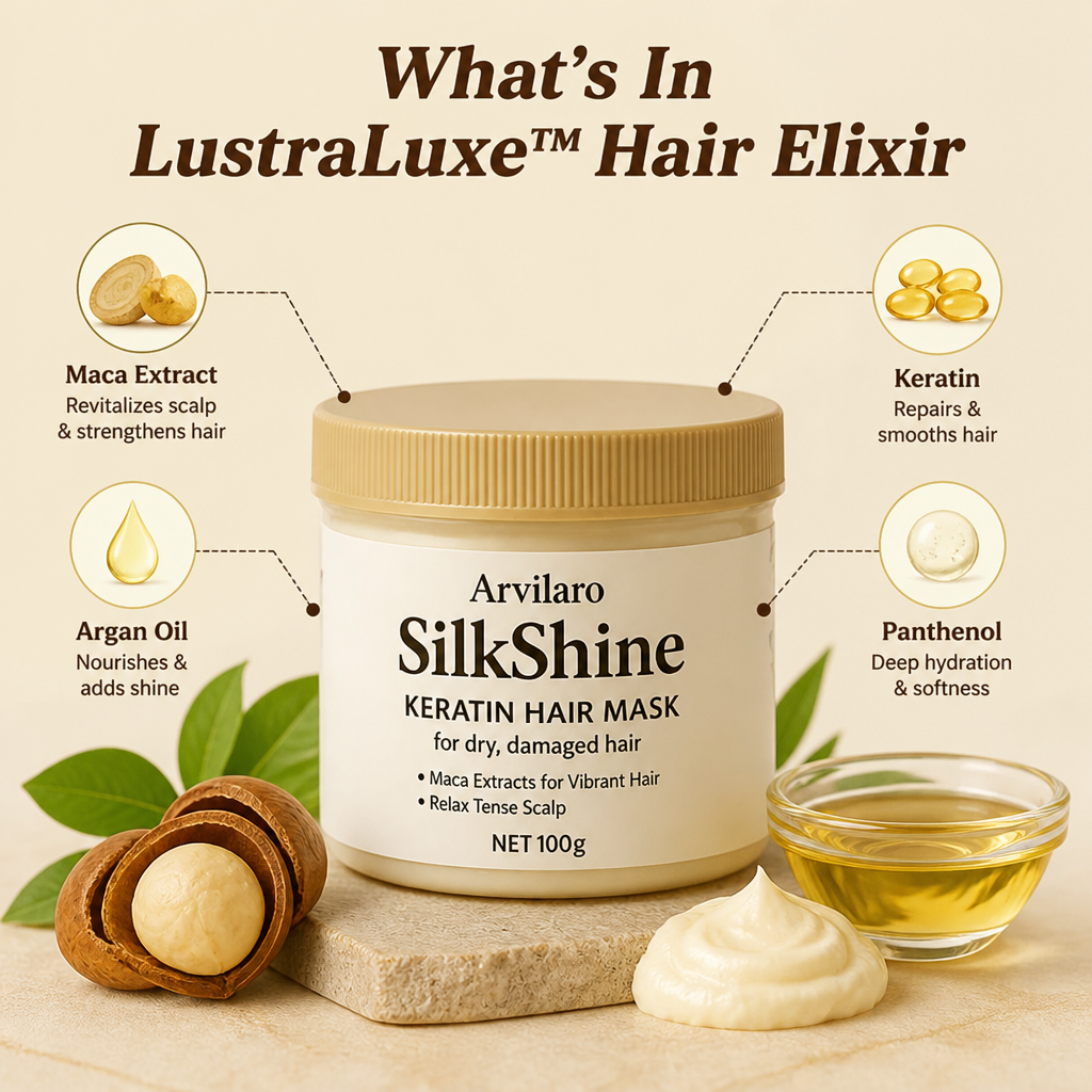 LustraLuxe Hair Elixir — Transform Dull, Dry Hair into Silky, Head-Turning Shine Instantly - Lamylie