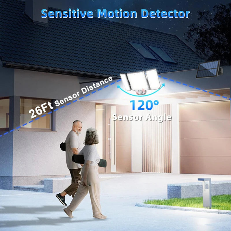 Solar Outdoor Wall Light with Motion Detector – 106/144/280 LEDs - Lamylie