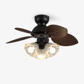 Mennyezeti ventilátor világítással, Ø80 cm, DC-motor, távirányító, diófekete szín, 6 sebességfokozat, 35 W, 220 V – Lamylie