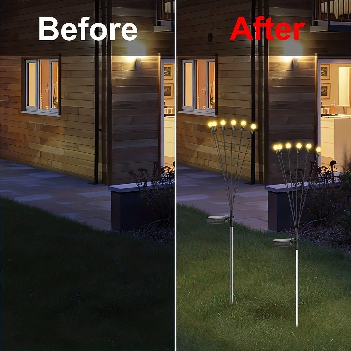 Luces solares LED de suelo Nightflare con efecto de luciérnaga — Configuraciones de 6/8/10 LED