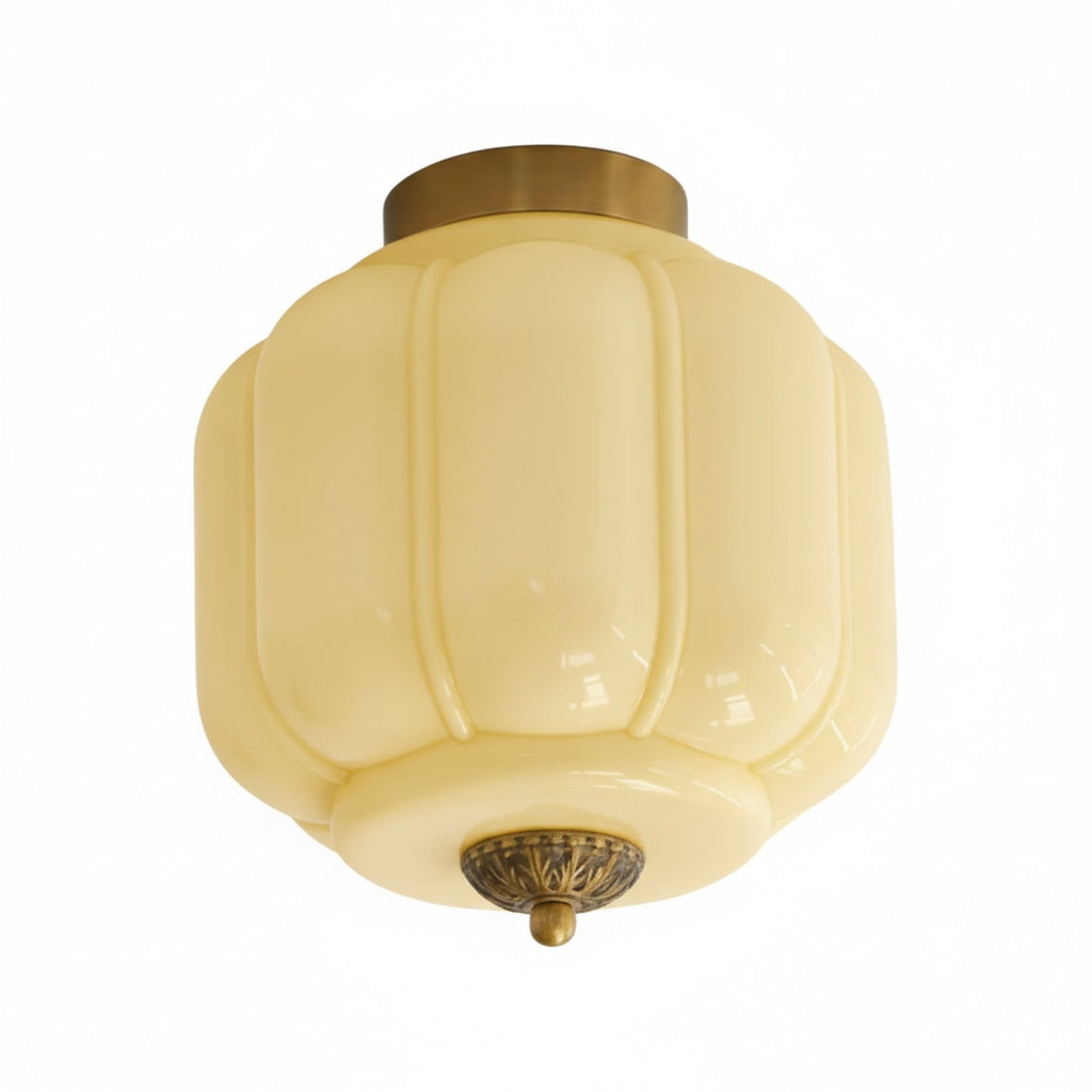 Ceiling Lamp Milk Glass Shade Modern Lighting Scandinavian Style Living Room Dining Room Bedroom Flush Mount - Lamylie
