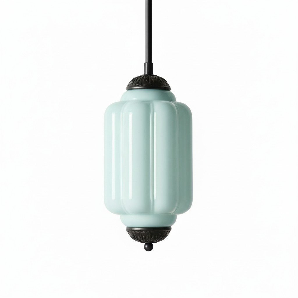 Vintage Milk Glass Pendant Lamp with Wavy Edge | Scandinavian Atmosphere Lighting for Kitchen and Bedroom - Lamylie