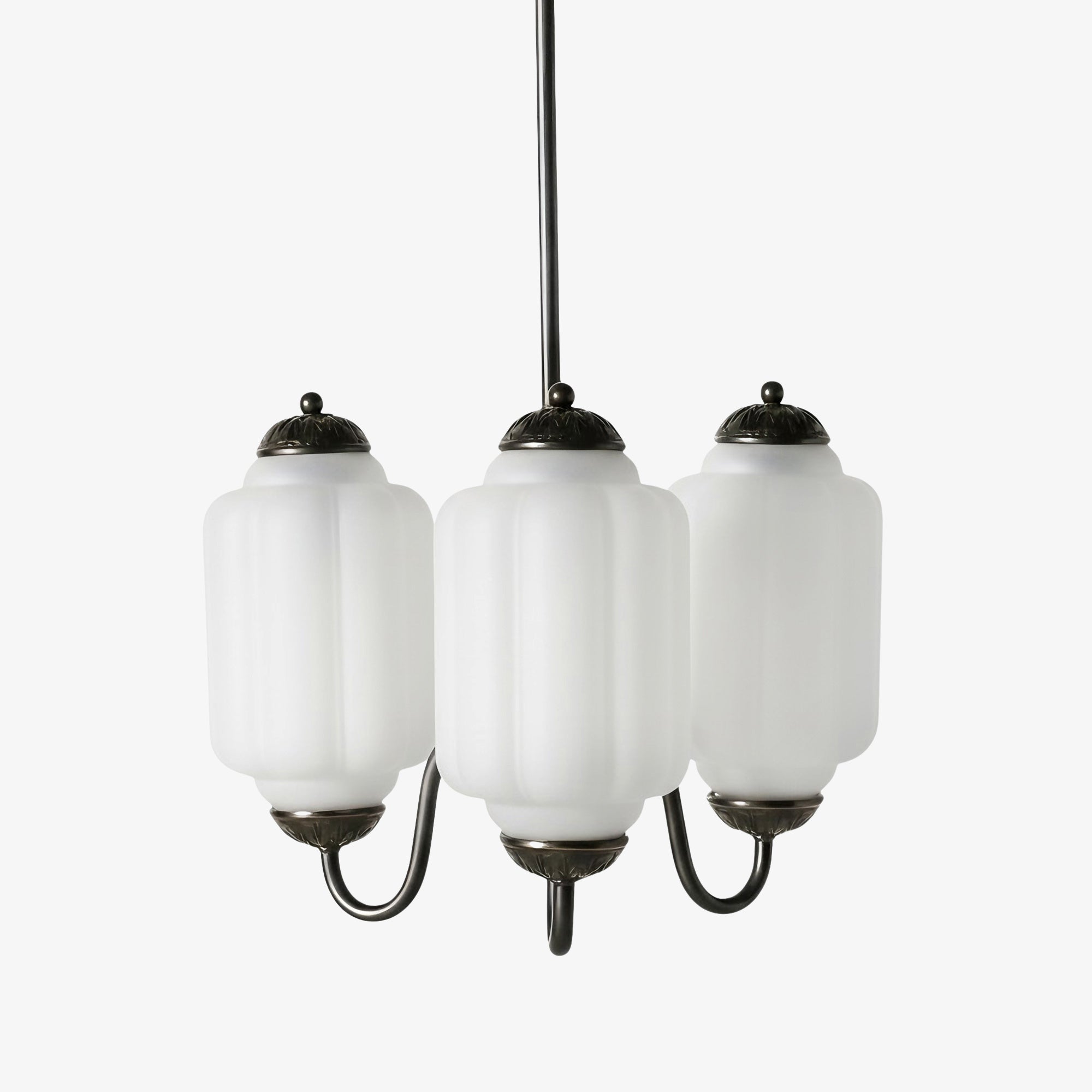 Vintage Milk Glass Pendant Lamp with Wavy Edge | Scandinavian Atmosphere Lighting for Kitchen and Bedroom - Lamylie