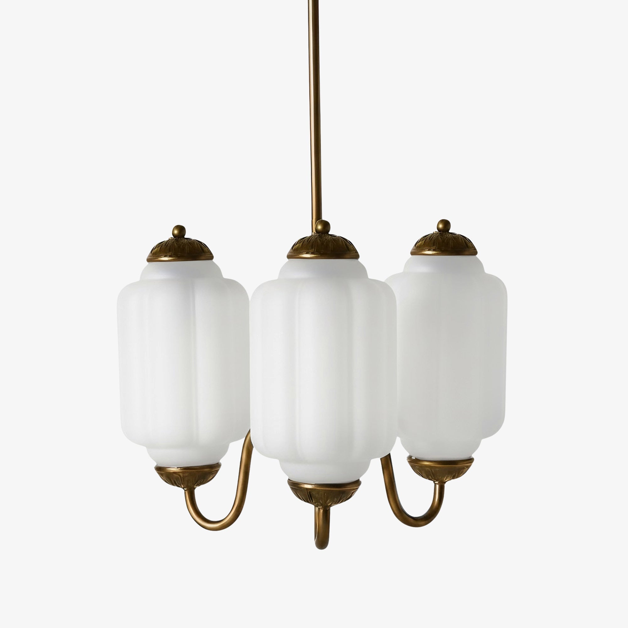 Vintage Milk Glass Pendant Lamp with Wavy Edge | Scandinavian Atmosphere Lighting for Kitchen and Bedroom - Lamylie