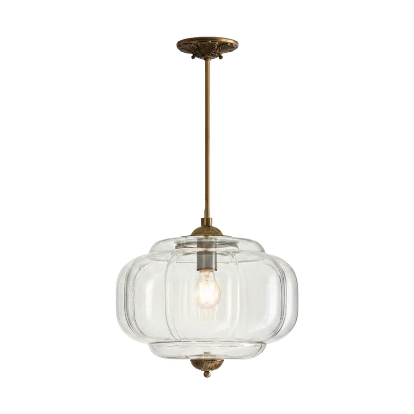Vintage Milk Glass Pendant Lamp with Wavy Edge | Scandinavian Atmosphere Lighting for Kitchen and Bedroom - Lamylie