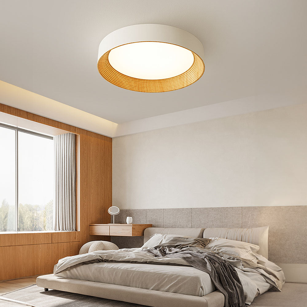 Minimalist Round Low-Profile Ceiling Lamp Bedroom Ceiling Lighting LED - Lamylie