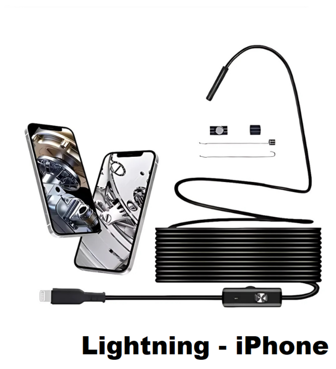 Čočka endoskopu | Ohebná kontrola v úzkých prostorech | Variabilní LED osvětlení | ScopeFlex - Lamylie