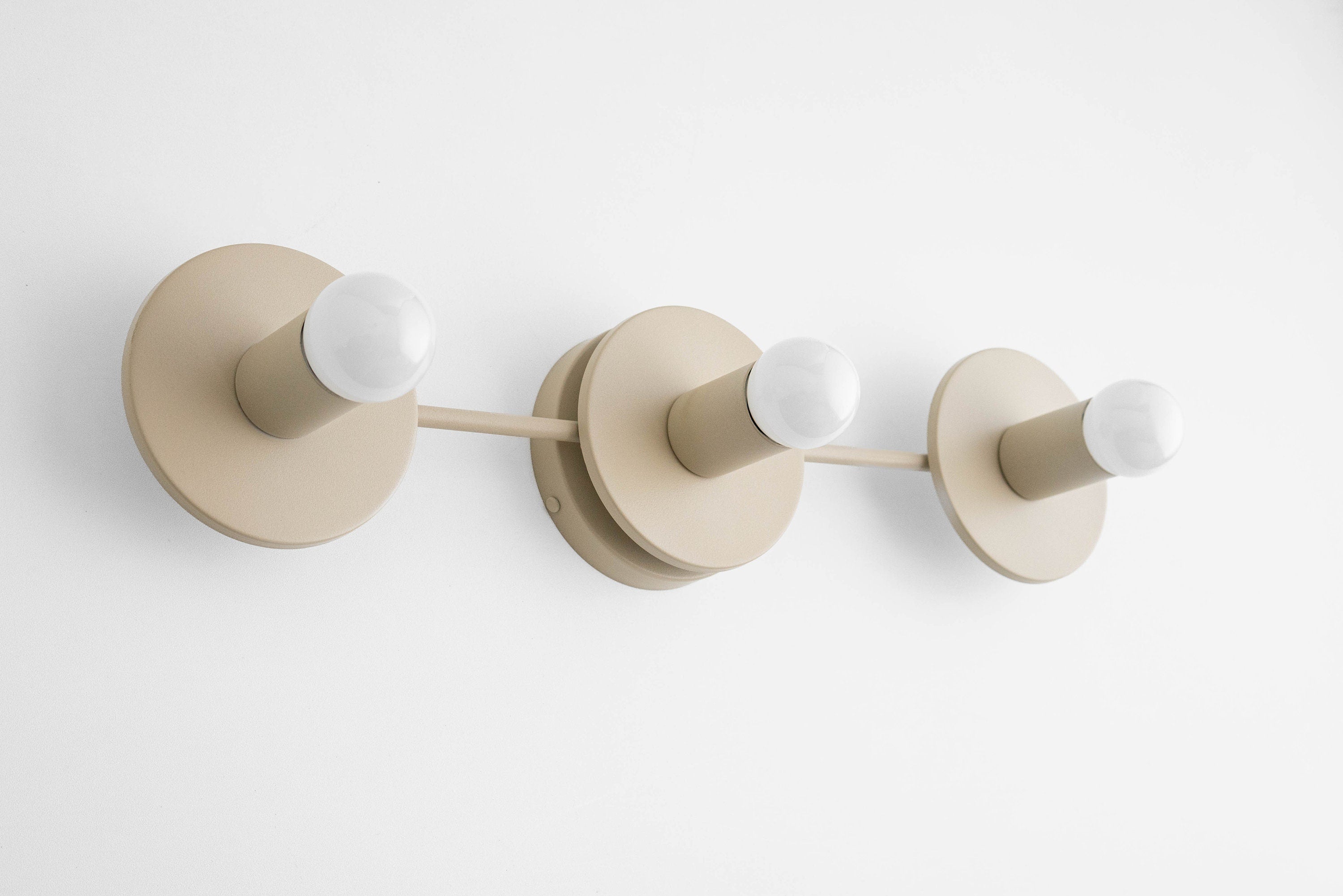 Metal Wall Lamp with Spherical Glass Shades 3-Light Bathroom Lighting Matte Green - Lamylie