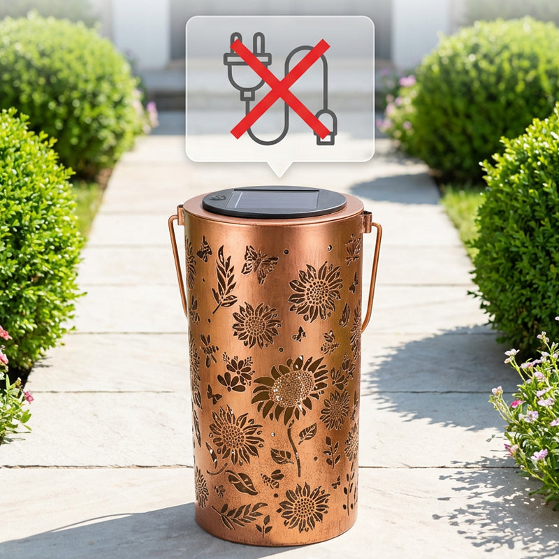 Solar garden lamp featuring sunflower design - Lamylie