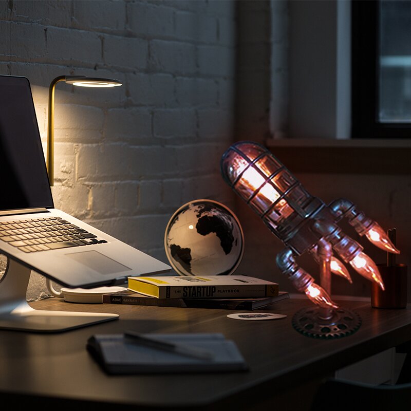 Steam Punk Rocket Lamp - Lamylie