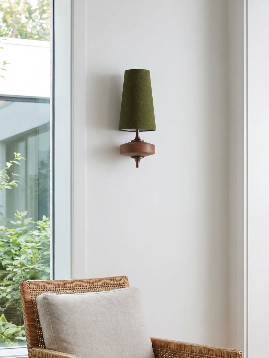 Retro Wall Lamp with Fabric Shade | Vintage Lighting for Bedroom - Lamylie