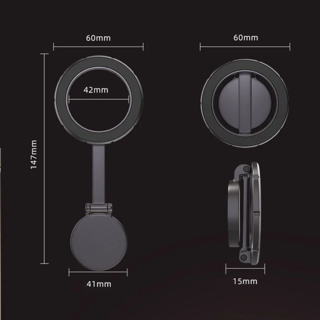360° Magnetic Car Phone Holder with Adjustable Height and Rotation - Lamylie