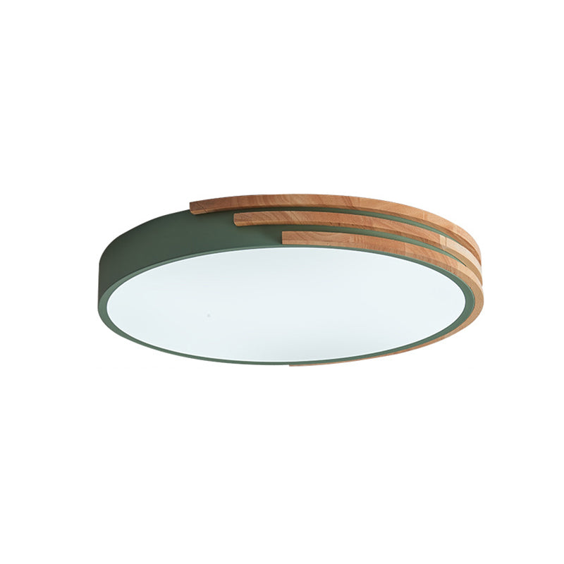 Round Ceiling Lamp Wood & Acrylic | Scandinavian Style 40cm - Lamylie