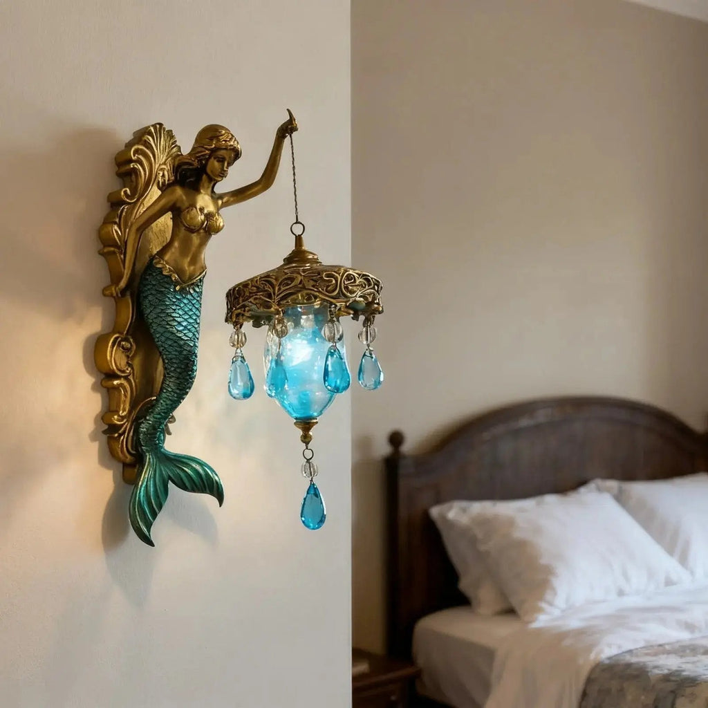 Baroque Style Mermaid Wall Lamp – Romantic Illumination for Your Home - Lamylie