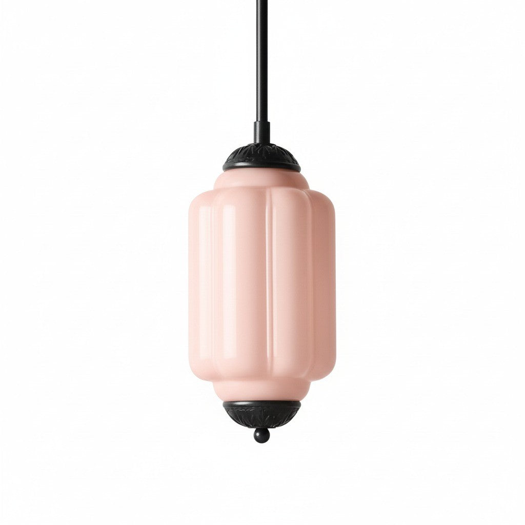 Vintage Milk Glass Pendant Lamp with Wavy Edge | Scandinavian Atmosphere Lighting for Kitchen and Bedroom - Lamylie