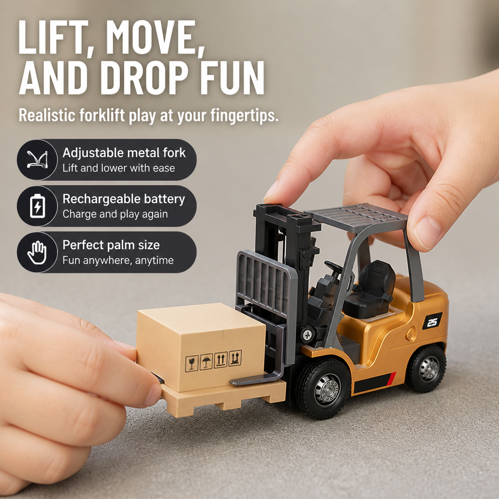 CommandLift Mini Forklift — gör slut på tristessen med spännande truckkörning direkt vid dina fingertoppar - Lamylie