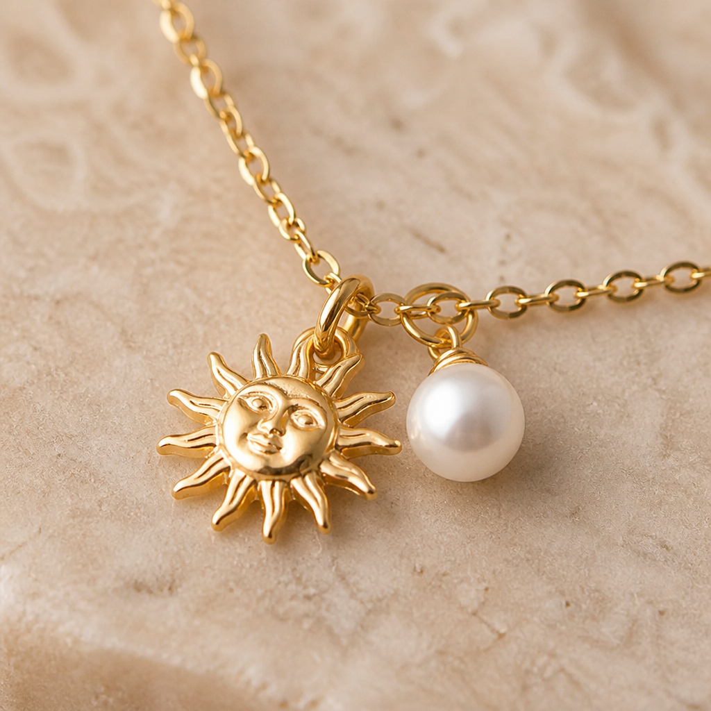 Marivaine – Personalized Ocean Charm Necklace with Initial & Sea Charms - Lamylie