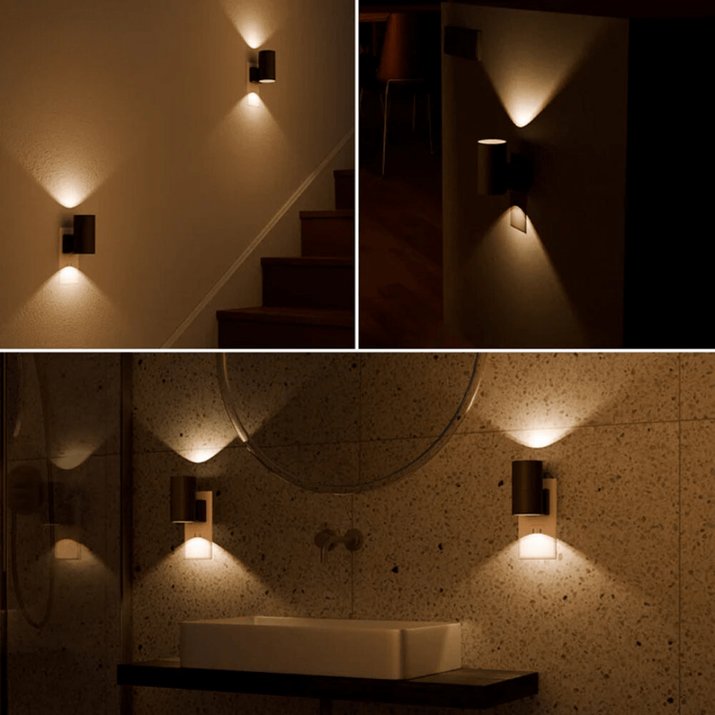 Dimmable LED Wall Lamp with Sensor — Automatic Lighting for Hallway, Stairs, and Bedroom - Lamylie