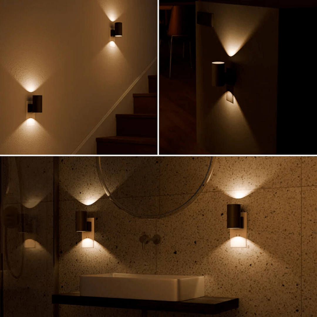 Dimmable LED Wall Lamp with Sensor — Automatic Lighting for Hallway, Stairs, and Bedroom - Lamylie