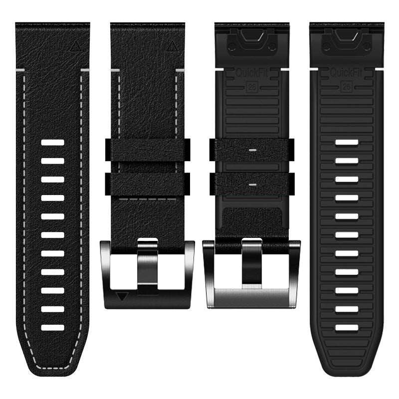 Garmin Fenix 8, 7X és 6X óraszíj — AuroraFlex hibrid bőr- és TPU-szíj