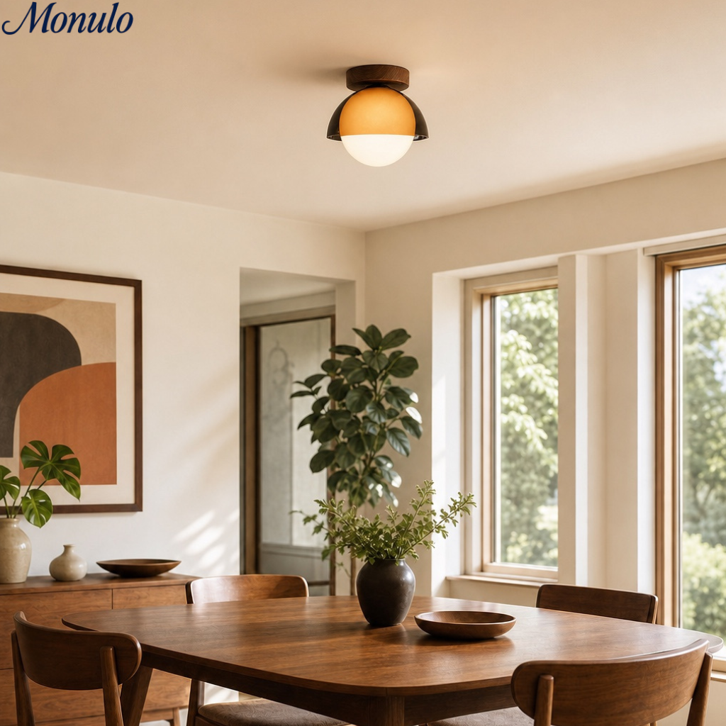 Vintage Ceiling Lamp with Sunset Tones for Hallway and Entrance | Modern Ambient Lighting - Lamylie