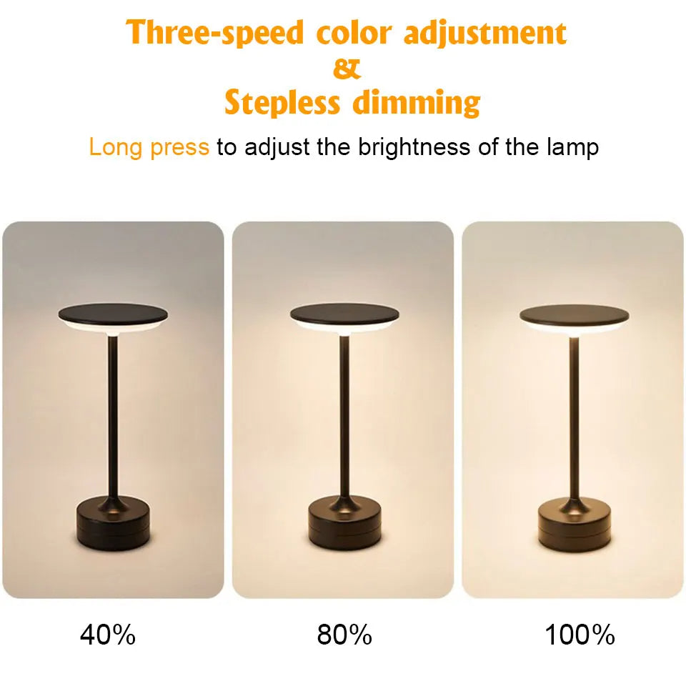 USB Rechargeable LED Desk Lamp Featuring 3 Color Temperature Settings - Lamylie