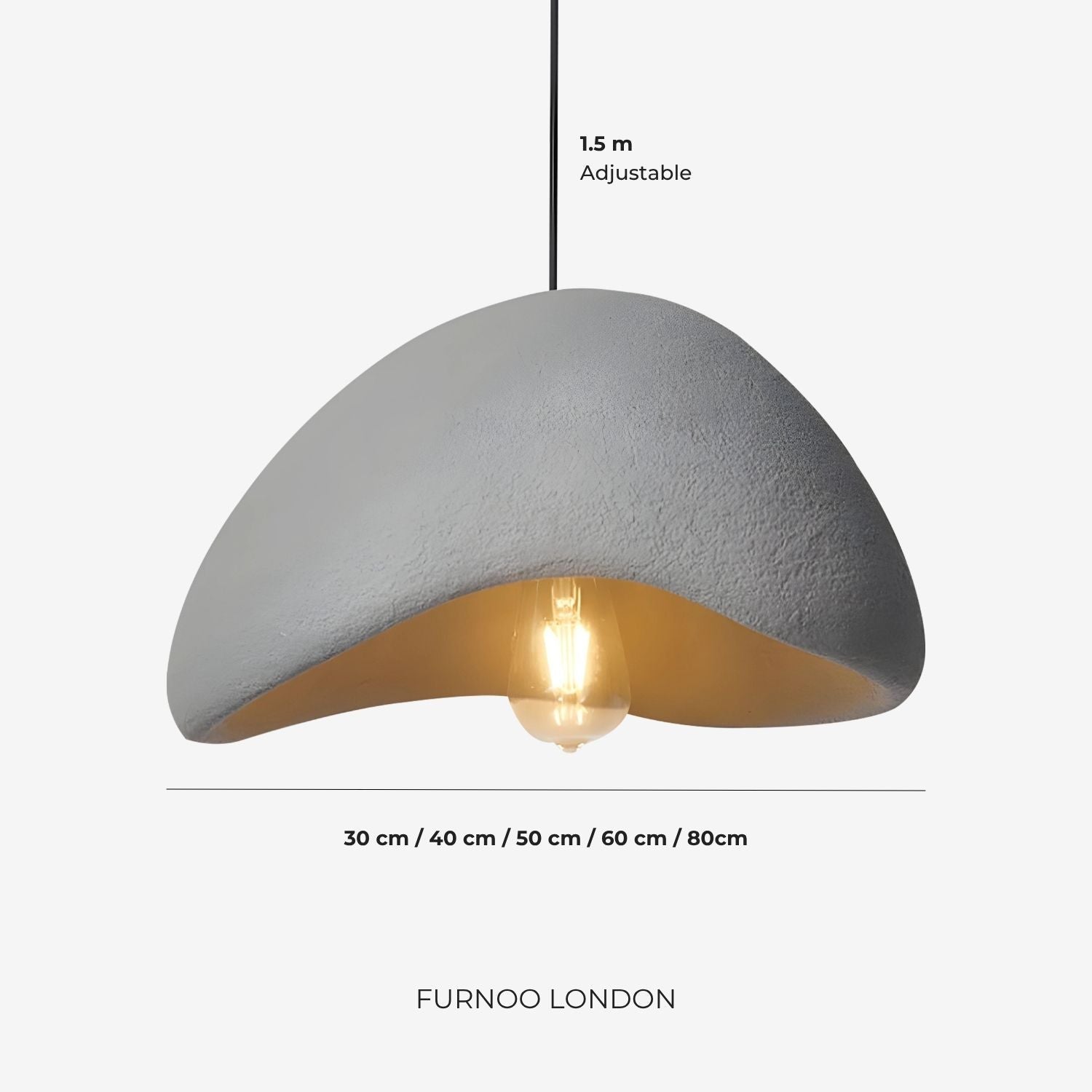 Wabi Sabi Polymer Pendant Lamp | Organic Texture Scandinavian Light Design for Living Room Dining Room - Lamylie