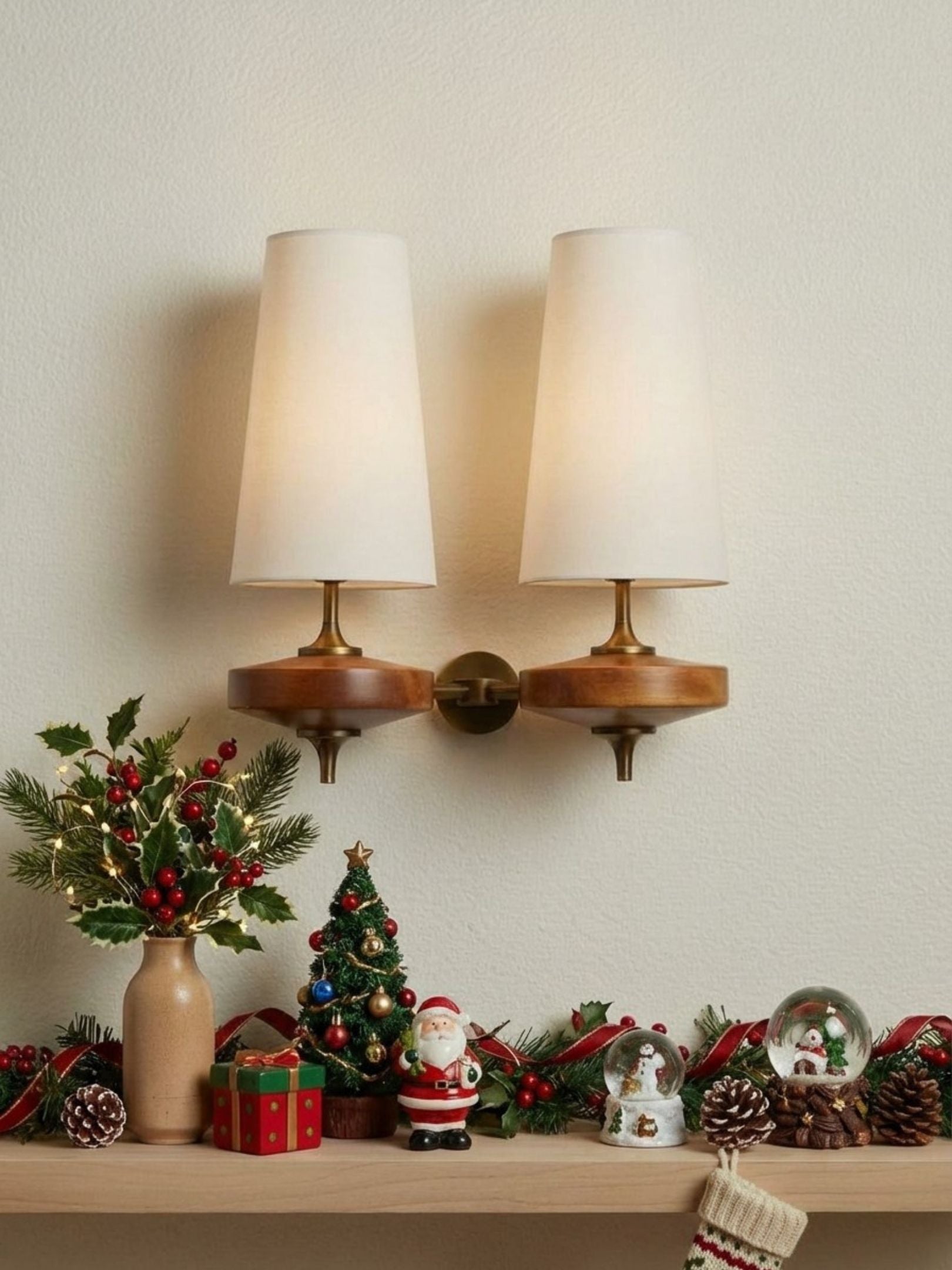 Retro Wall Lamp with Fabric Shade | Vintage Lighting for Bedroom - Lamylie
