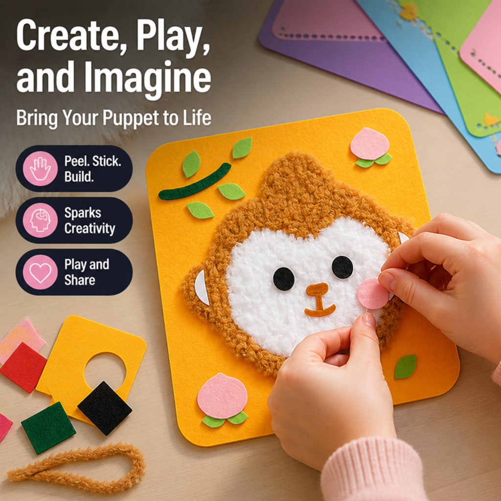 ImagineoCraft Stick Puppet Kit — Unlock Your Child’s Creativity and Confidence with Every Handmade Character - Lamylie