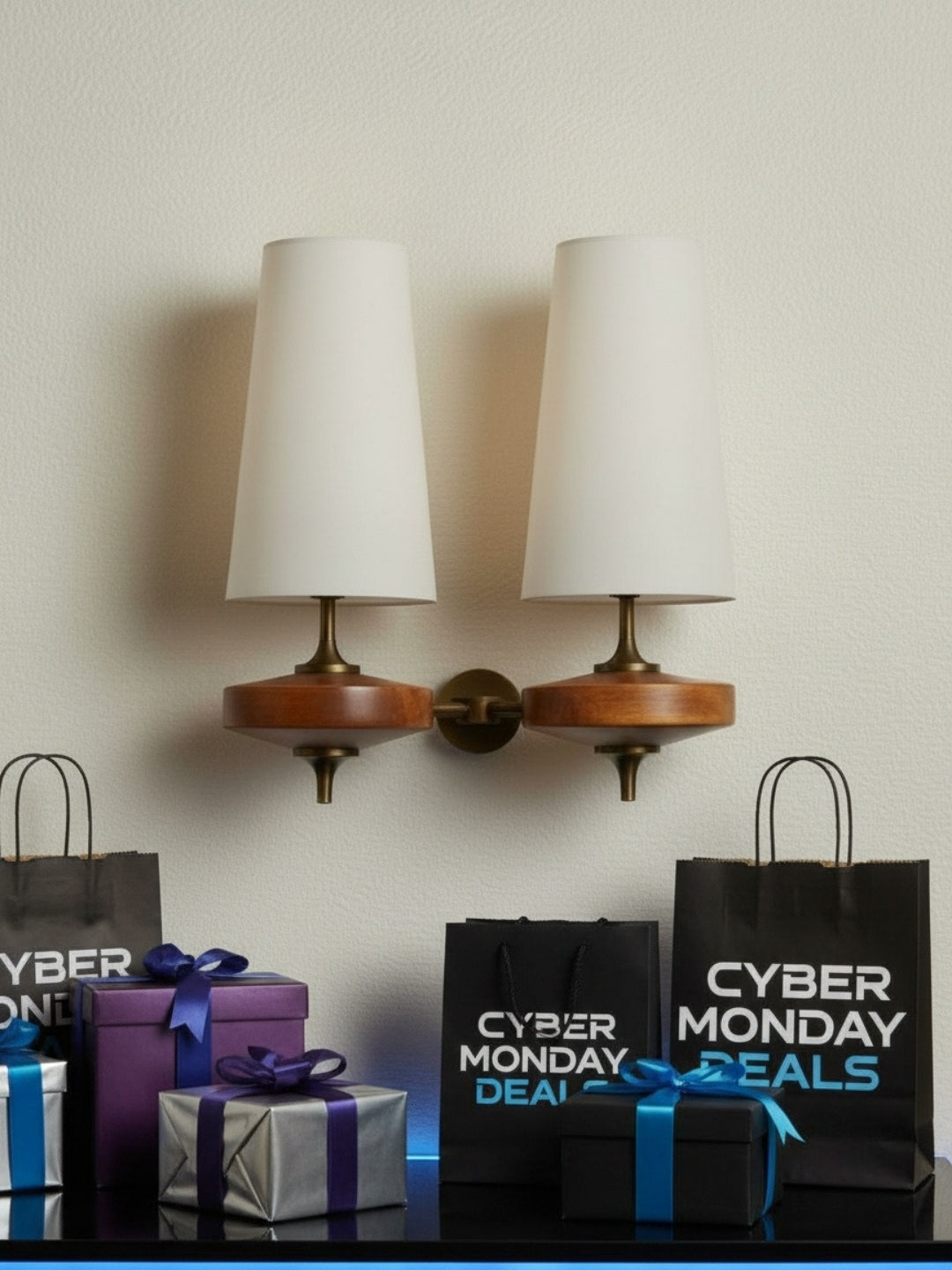 Retro Wall Lamp with Fabric Shade | Vintage Lighting for Bedroom - Lamylie
