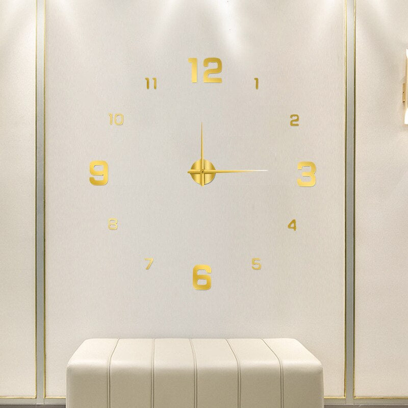 Modern Wall Clock Featuring 3D Raised Numbers Design - Lamylie