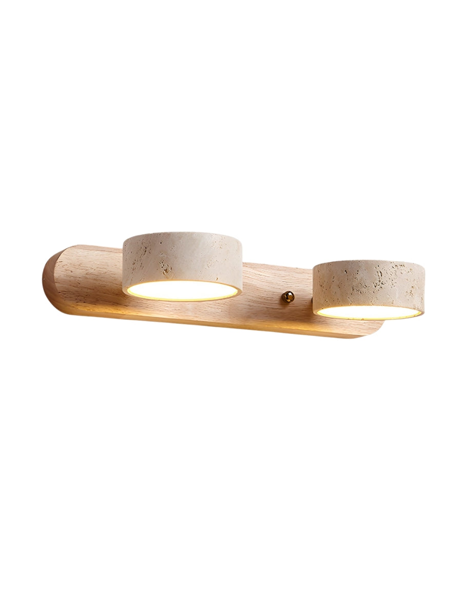 Wandleuchte mit mehreren Lichtpunkten Naturstein moderne Badezimmerbeleuchtung warmweiß kaltweiß 2-3-4 Lichter Steinleuchte - Lamylie