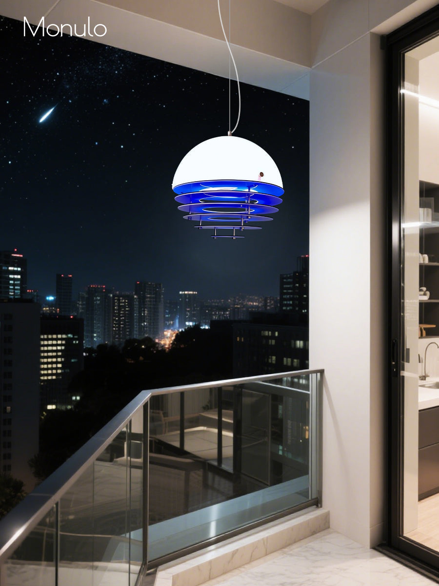 Stylish Pendant Lamp Bauhaus Design Orange-White Ambient Lighting for Modern Interiors - Lamylie