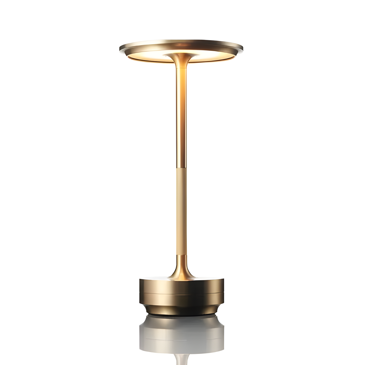 Rechargeable LED Table Lamp with Dim Function Cylinder Shape Metal Wireless Ambient Lamp - Lamylie
