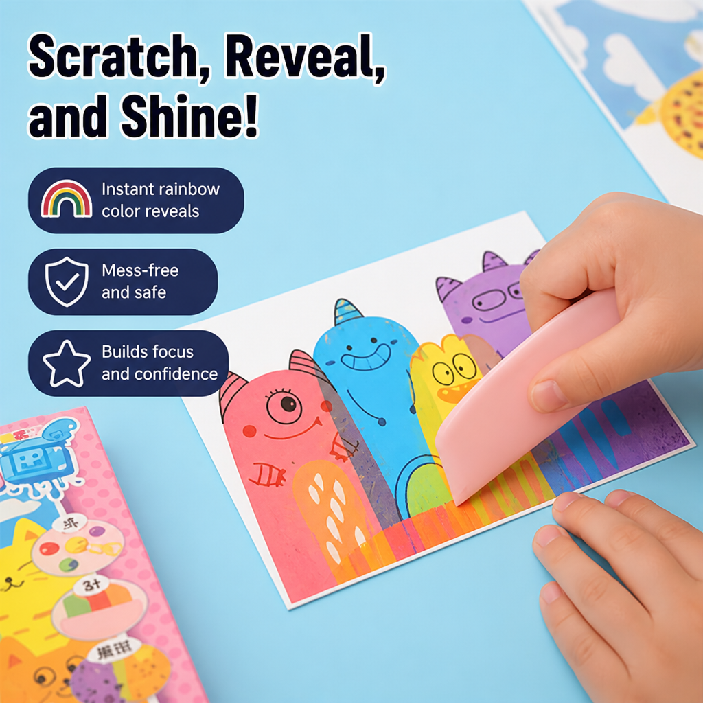 BrightBrite — أشغل أيدي الصغار بكشف رسومات قوس قزح دون أي فوضى - Lamylie