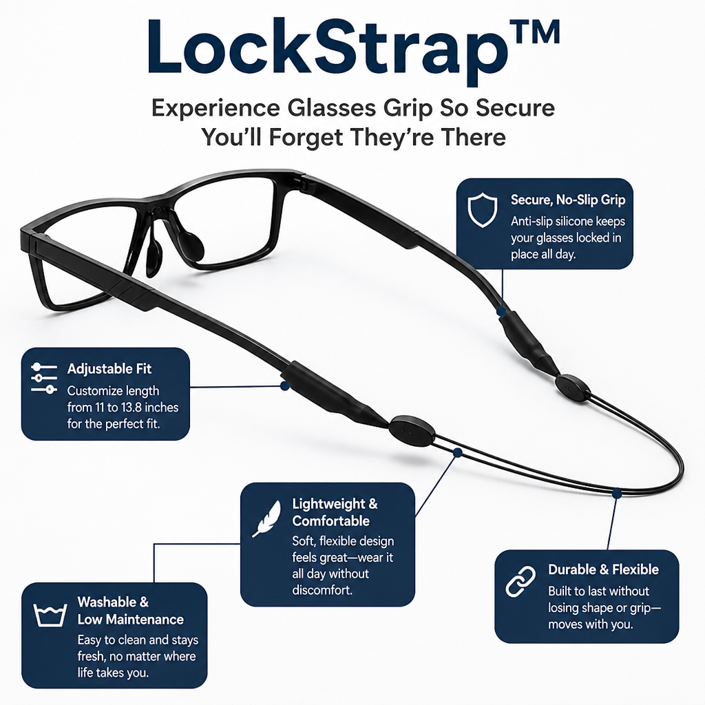 LockStrap — Zažijte tak pevné uchycení brýlí, že zapomenete, že je máte — Lamylie