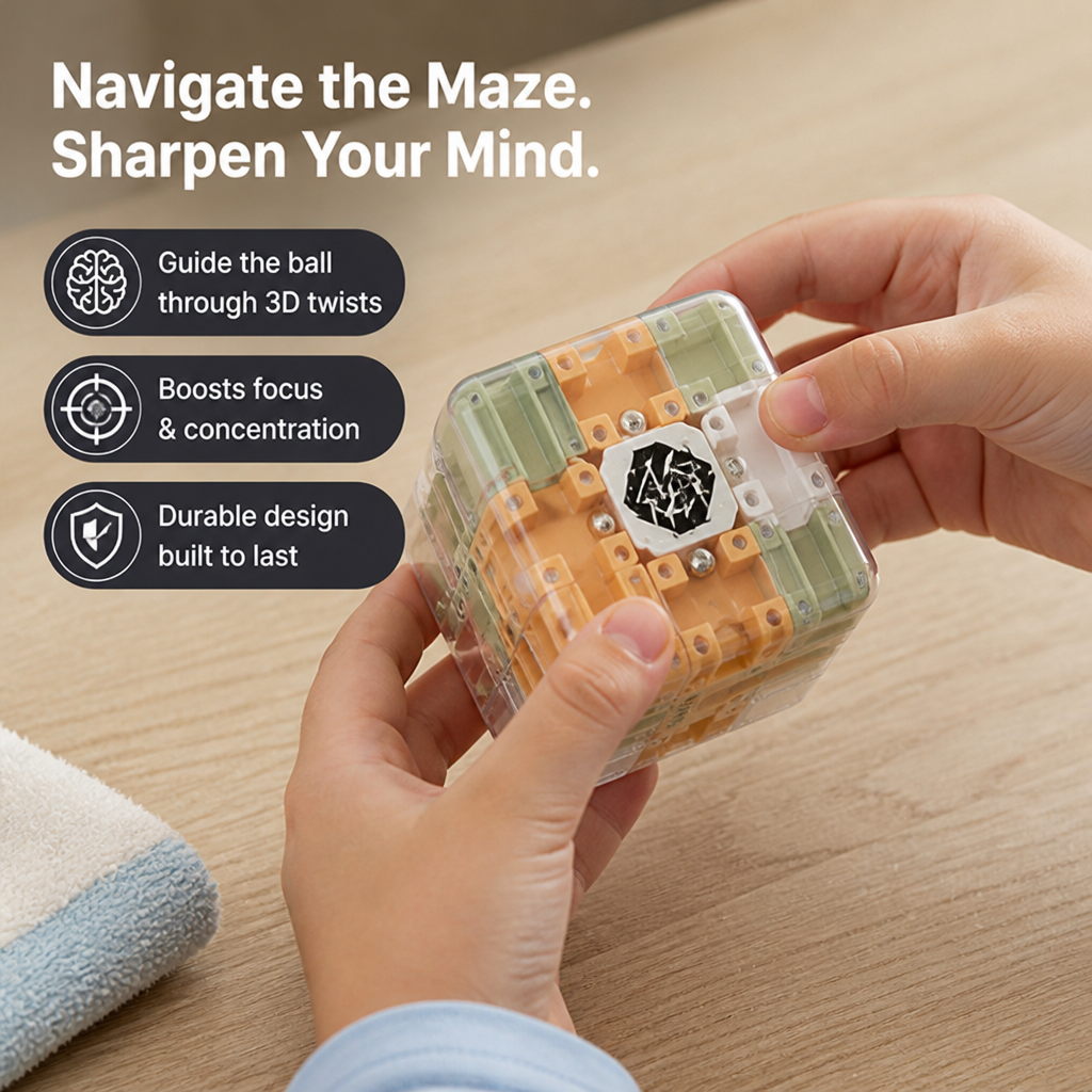 MindTrek Maze Cube — Unlock Unshakeable Focus and Brain Power Anywhere You Go - Lamylie
