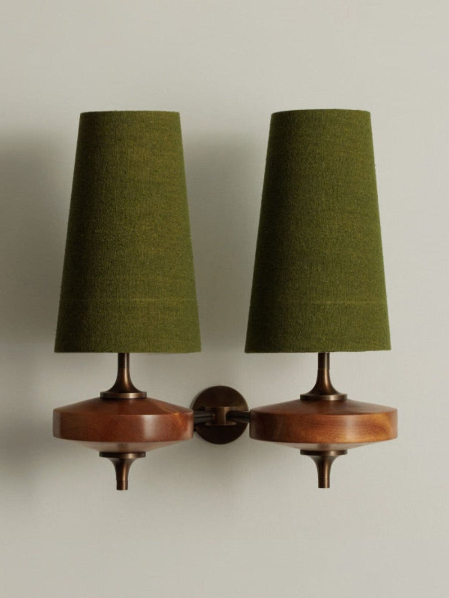 Retro Wall Lamp with Fabric Shade | Vintage Lighting for Bedroom - Lamylie
