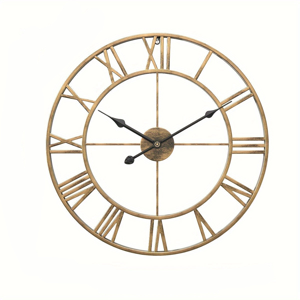 Klasické kulaté nástěnné hodiny Serenetime — kovový rám, průměr 30 cm, tichý chod ručiček