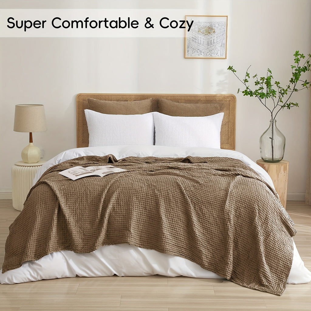 Coperta waffle accogliente Cloudweave — Tessuto leggero, resistente e adatto all’uso quotidiano