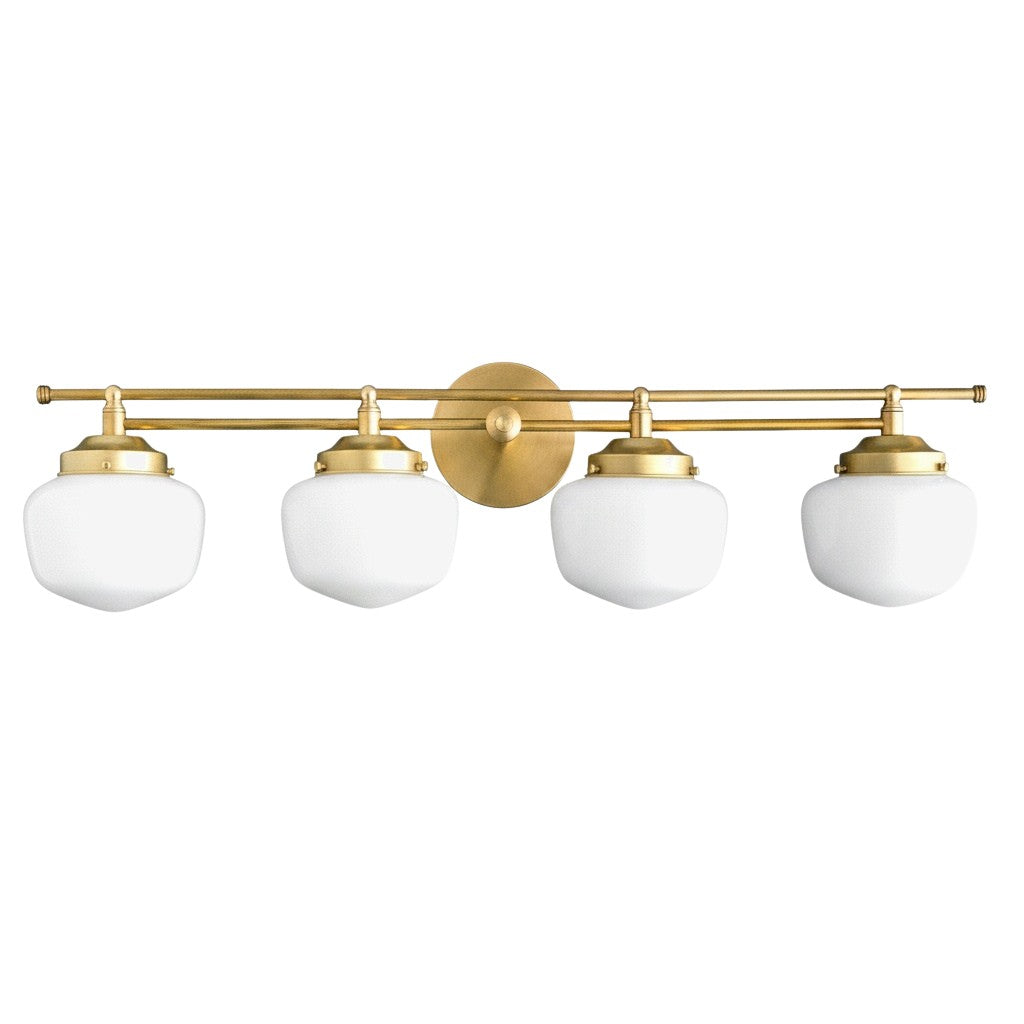 Globe Wall Lamp Classic Bathroom Schoolhouse Lighting Matte Opal Glass for Mirror and Sink - Lamylie
