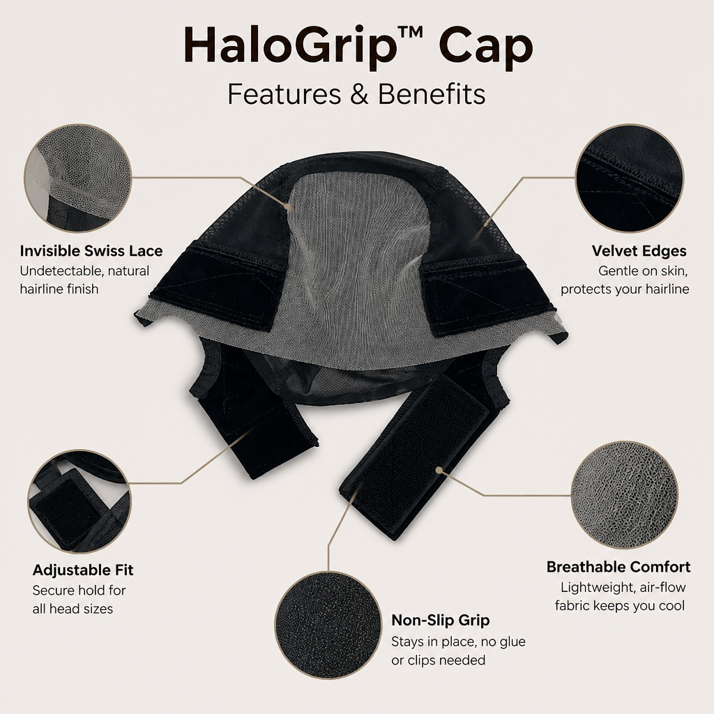 Gorro HaloGrip — Confiança assegurada com conforto invisível durante todo o dia - Lamylie