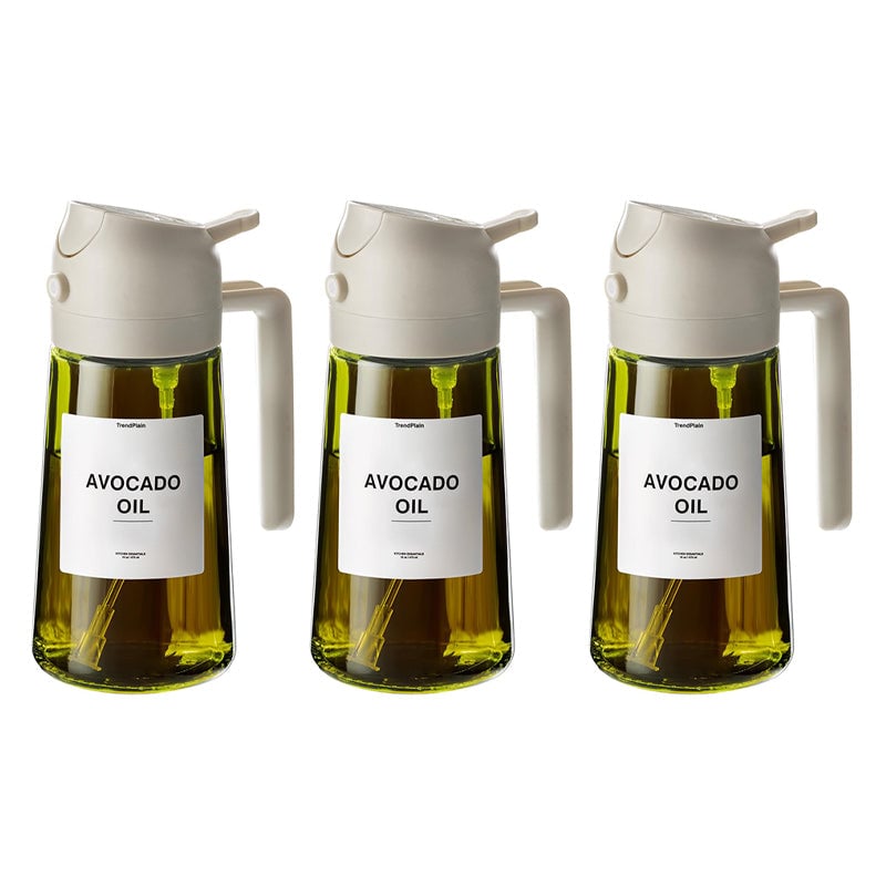 Dispensador y pulverizador de aceite de vidrio de doble función para la cocina - Lamylie