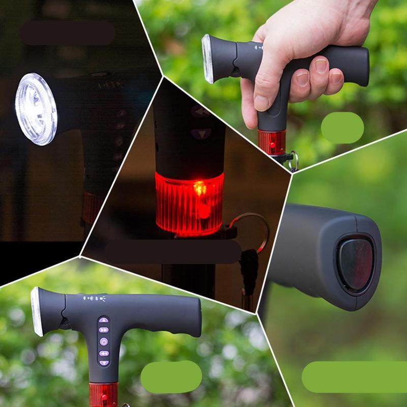 Adjustable Outdoor Walking Sticks with LED Lights for Hiking and Fitness - Lamylie