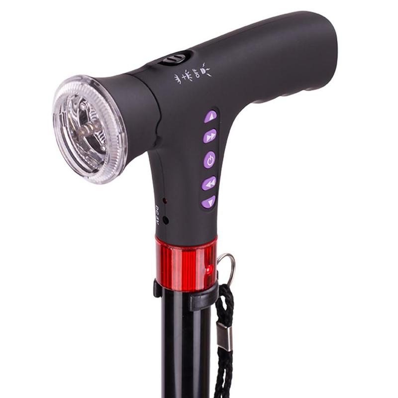 Adjustable Outdoor Walking Sticks with LED Lights for Hiking and Fitness - Lamylie