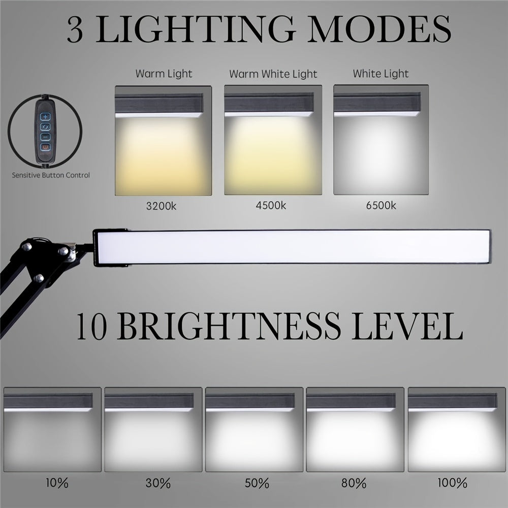 مصباح Flexiglow LED يُثبَّت بالمشبك — 10 مستويات سطوع، و3 درجات حرارة لونية