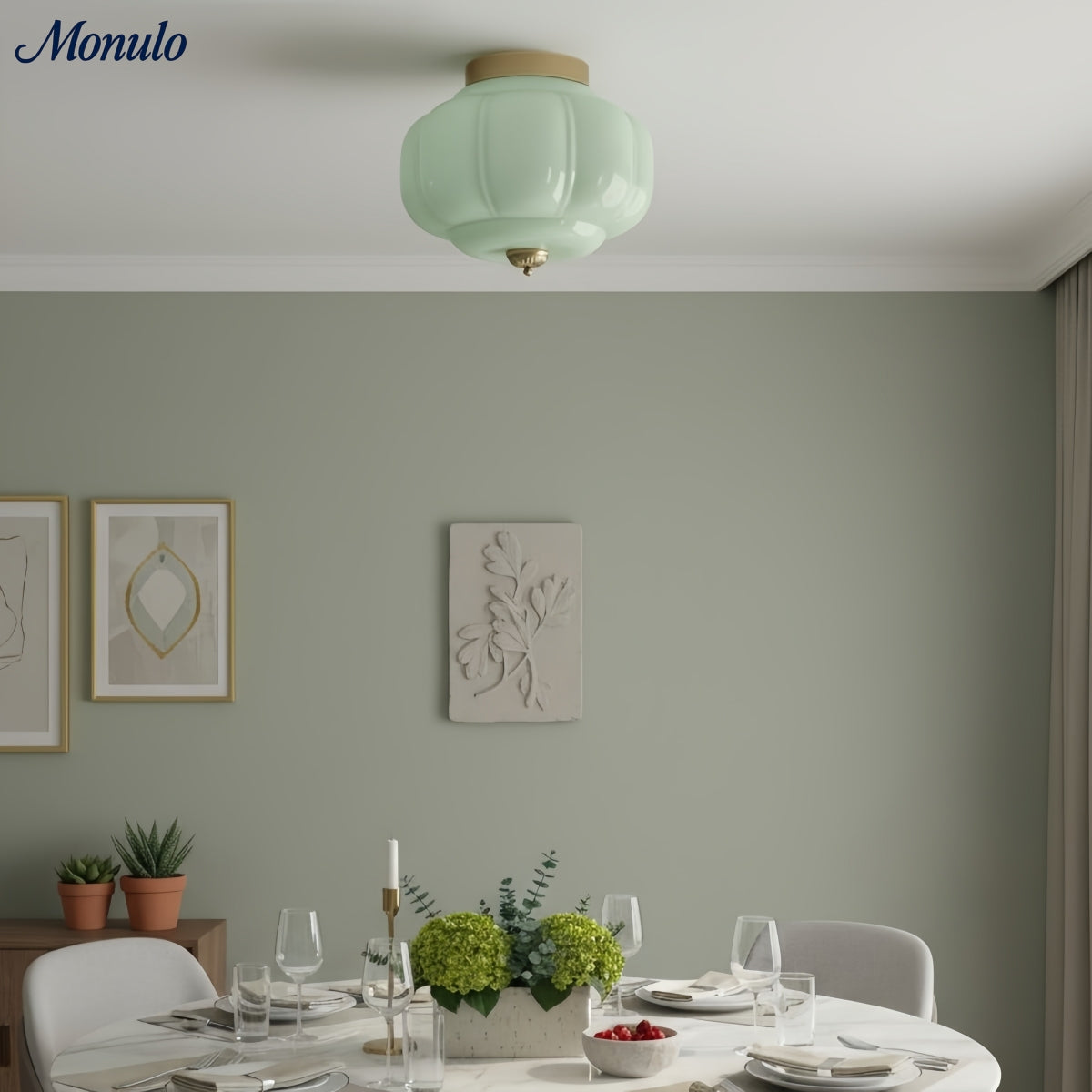 Retro Ceiling Lamp with Milk Glass Shade | Refined Semi-Flush Mount Lighting for Modern Interiors - Lamylie